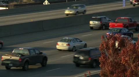 Traffic timelapse close shot Stock Footage 12687531