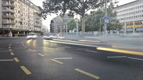 Traffic Timelapse - Day to Night 库存影片 34780229