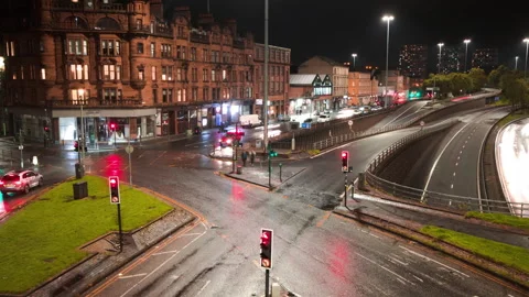 Traffic timelapse hyperlapse over bridge and highway Stock Footage 142633473