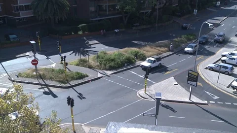 Traffic Timelapse at Johannesburg Intersection Stock Footage 75441168