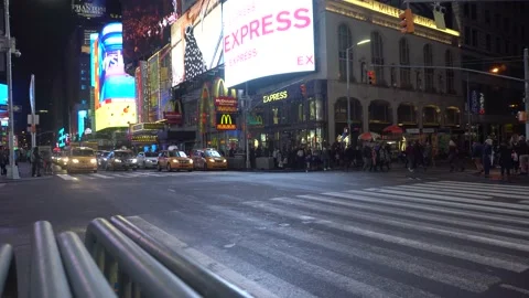 Traffic on Times Square, NYC Stock Footage 166753120