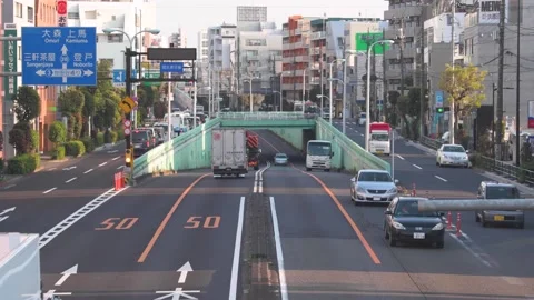 Traffic in Tokyo, Japan Stock Footage 138411628