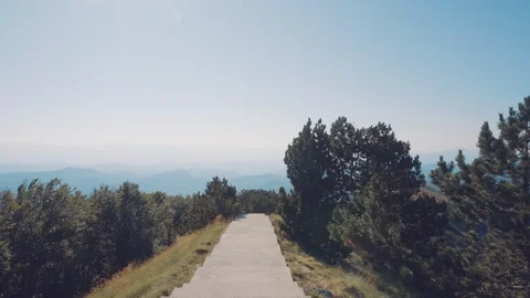 Traffic on the top of the mountain. Stock Footage 121723316