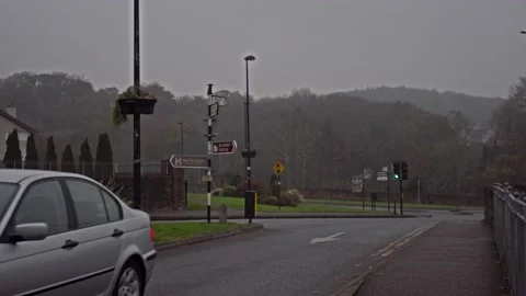Traffic towards Blarney Castle Stock Footage 156400462
