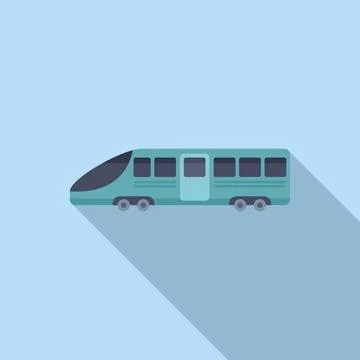 Traffic train icon flat vector. New modern transport Stock Illustration