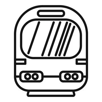 Traffic train icon outline vector. Electronic passage Stock Illustration