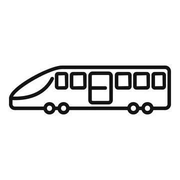 Traffic train icon outline vector. New modern transport Illustrazione stock