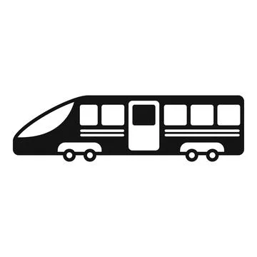 Traffic train icon simple vector. New modern transport Stock Illustration