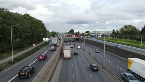 Traffic on trunk road multilevel intersection Stock-Footage 164733105