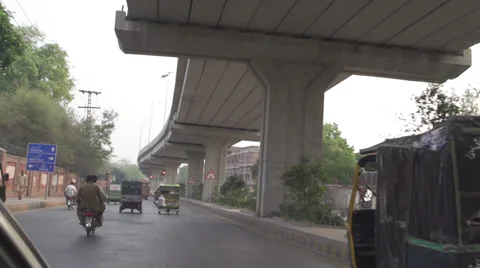 Traffic Under the bridge Stock Footage 29927665