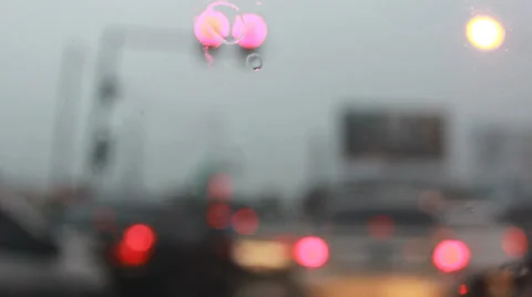 Traffic under the rains Video stock 36463512