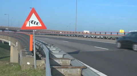 Traffic on viaduct Stock Footage 1106453