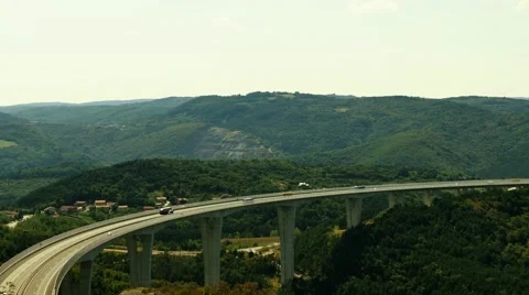 Traffic on viaduct Stock Footage 68085620