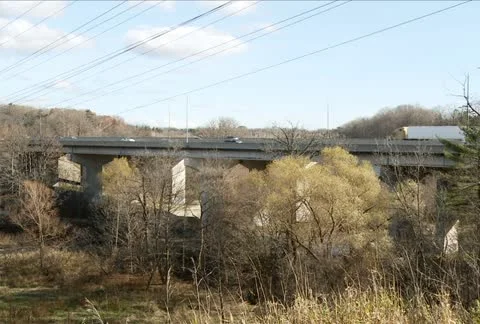 Traffic on a Viaduct NTSC Stock Footage 12562791