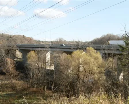 Traffic on a Viaduct PAL Stock Footage 12562799