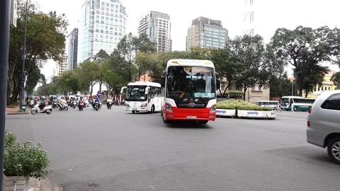 Traffic viet Stock Footage 92056705