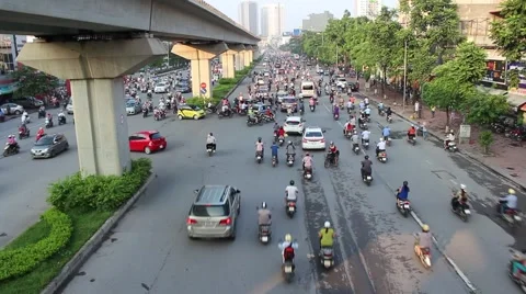 Traffic in viet nam Stock Footage 56081072