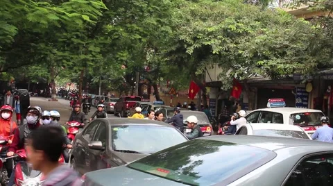 Traffic in viet nam Stock Footage 58625757
