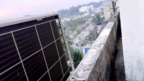 Traffic View from Above the Building Showing Urban Transportation Video stock 329103291