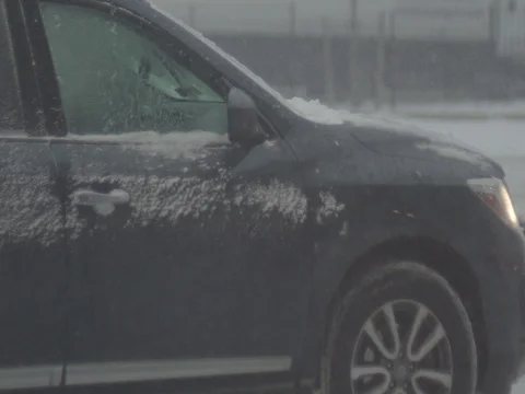 Traffic View of Brooklyn during snowstorm Manhattan New York City usa Video stock 84838898