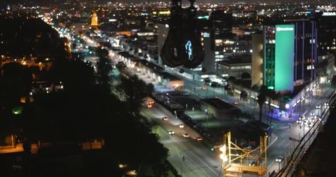 Traffic View From a Crane Climb Stock Footage 87722584