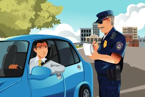 Traffic violation Stock Illustration