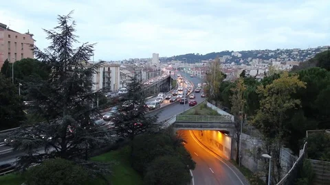 Traffic on Voie Pierre Mathis Stock Footage 70814619
