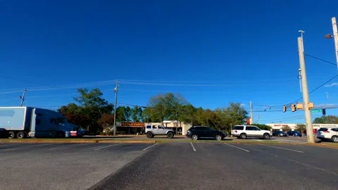 Traffic on Washington Road in Augusta Stock Footage 143665619