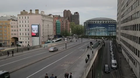 Traffic on Waterloo Bridge, London. Day | HD 1080 Stock Footage 49893403