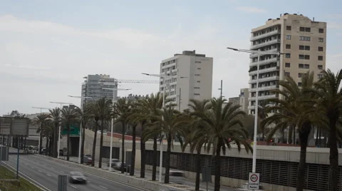 Traffic On A Windy Day Stock Footage 48633454