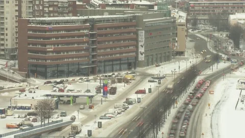 Traffic in winter Helsinki Video stock 84067252