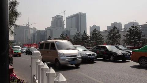 Traffic, Xi'an, China 1 Stock Footage 87086765