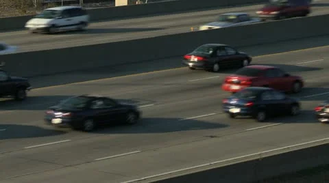 Traffic zoom pan Stock Footage 12684665