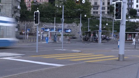 Traffic in Zurich Stock Footage 114838910