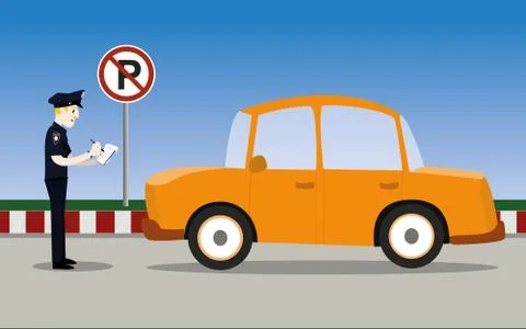 Traffice policeman Stock Illustration