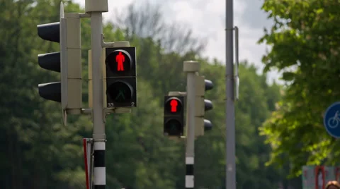 Trafficlight for pedestrians Stock Footage 37537536