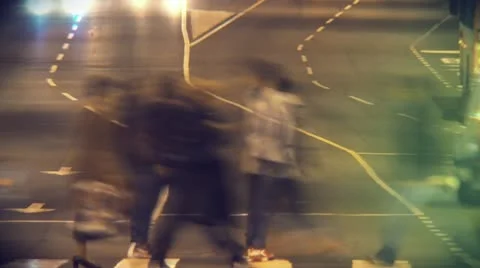 TrafficNight5 29.976fps Stock Footage 21565562