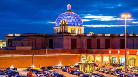 Trafford Centre, Manchester - Sunset (Normal Speed) Stock Footage 69081110