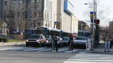 Trafic in Intersection Stock Footage 7733400