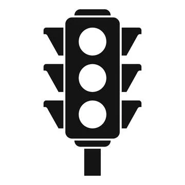 Trafic lights icon, simple style Stock Illustration