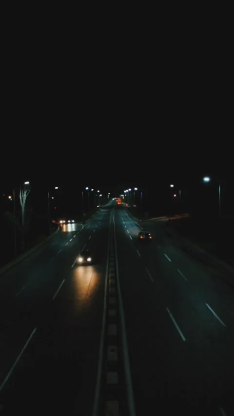 Trafic timelapse in the night Stock Footage 145271621