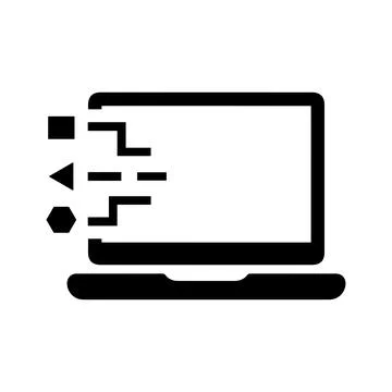 Trafic, variety, big data icon. Black vector graphics. Stock Illustration