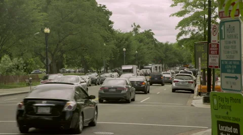 Trafic in Washington DC Stock Footage 53607691