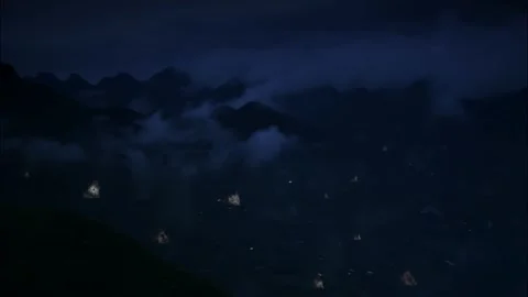 The tragedy of encountering an air raid at night Stock Footage 261633022