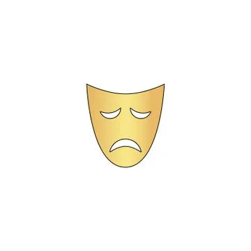 Tragedy mask computer symbol 스톡 일러스트