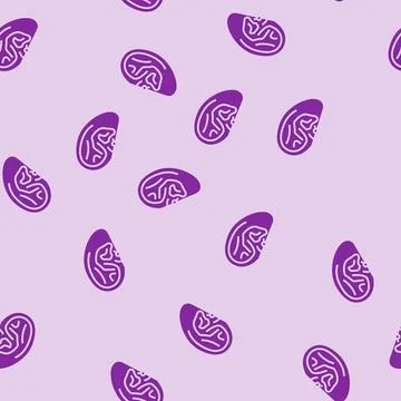 Tragus piercing earring glyph seamless pattern Stock Illustration