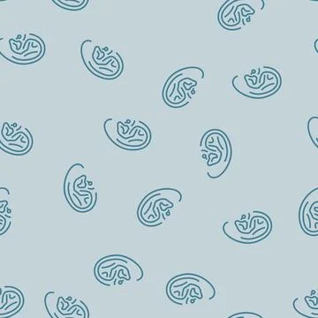 Tragus piercing earring line seamless pattern Stock Illustration