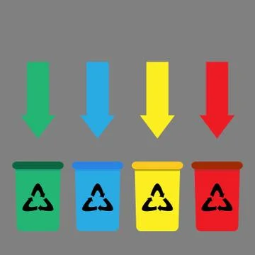 Trah bin set Stock Illustration