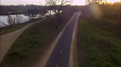 Trail Along The Lake Stock-Footage 46460470