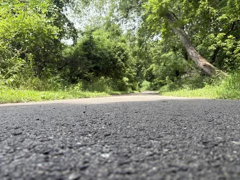 Trail behind the park, low angle Stock Photos